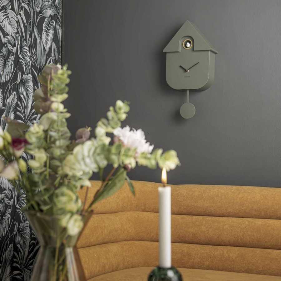 Karlsson Cuckoo Wall Clock Jungle Green Naken Interiors